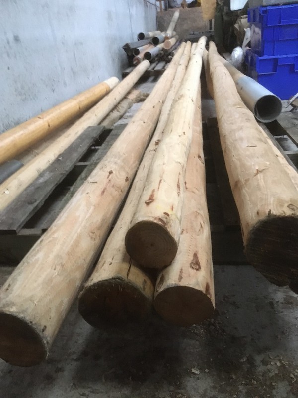 20 foot Stripped Wooden Poles