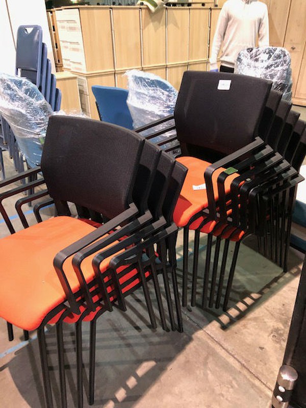 Stacking cafe chairs
