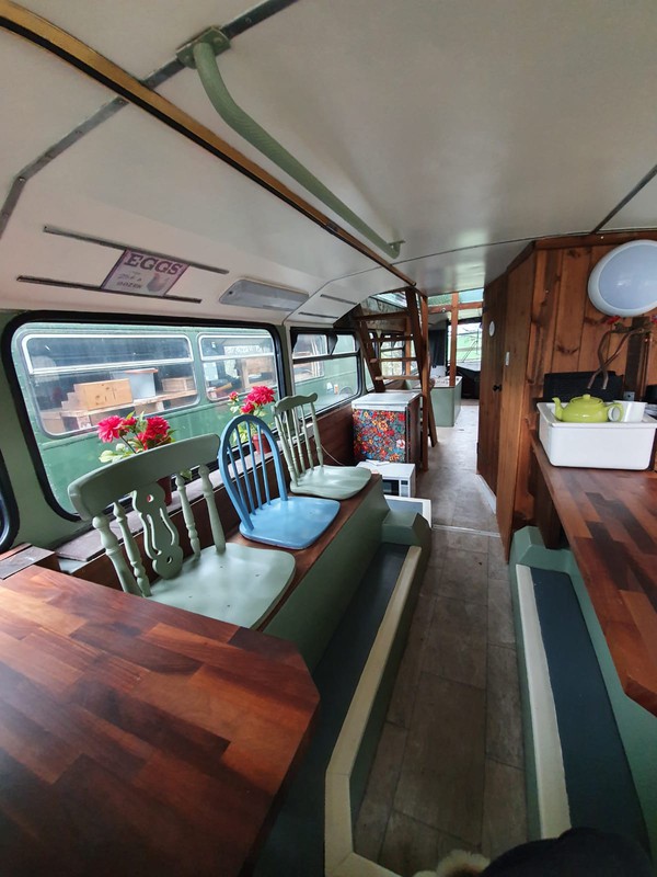 Bus conversion to glamping accommodation