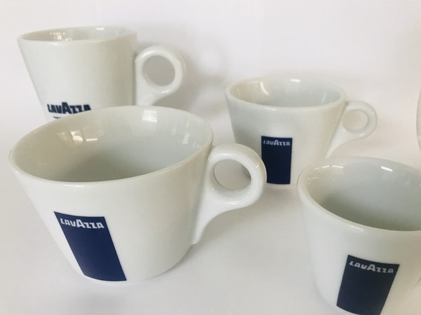 Coffee cups branded Lavazza