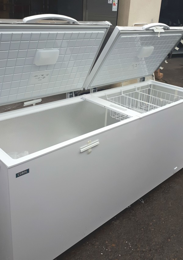Large chest freezer with two doors