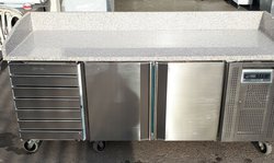 Pizza Prep Fridge With 7 Drawers and Marble Top