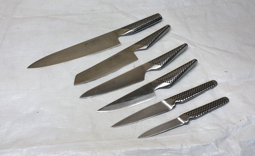 set of 6 global kitchen knifes