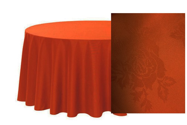 Orange table cloths