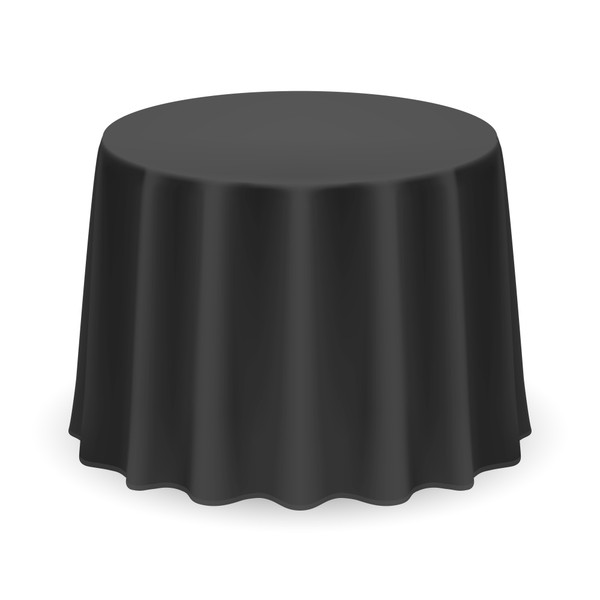 Round black table cloths
