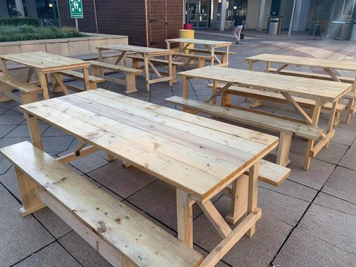Rustic Trestle Tables & Benches Rustic Trestle Tables & Benches