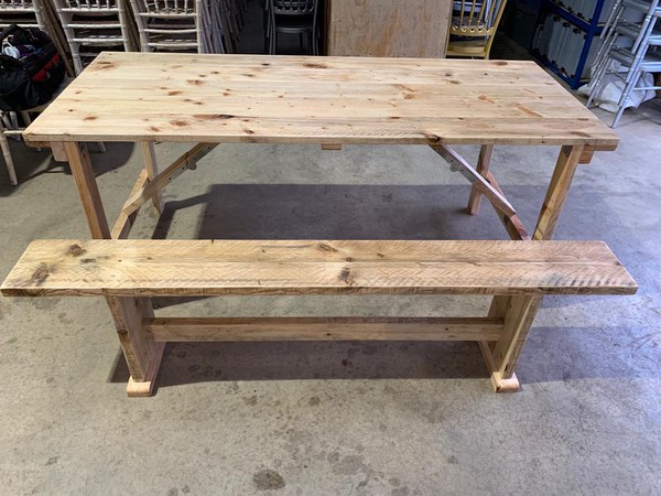 Rustic Trestle Tables & Benches 6