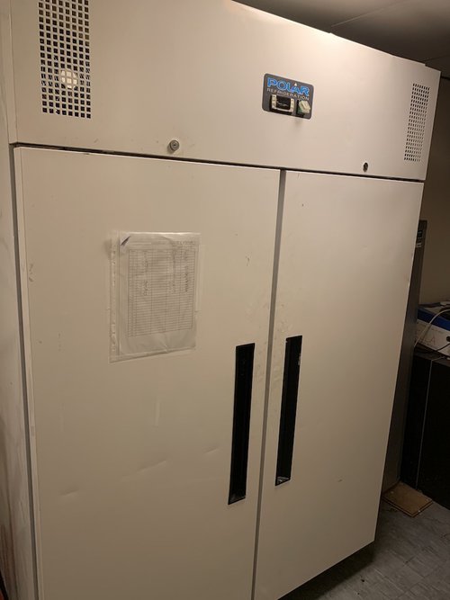 Polar double door upright freezer