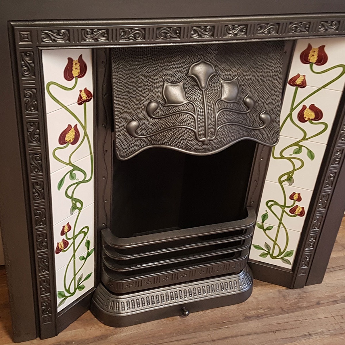 Secondhand Vintage and Reclaimed | Fireplaces and Fire Surrounds | INS354 –  Square Antique Fireplace Insert - Cheshire