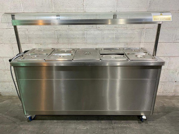Food service trolley with bain marie