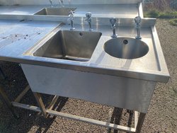Coffee station with double sink