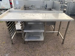 Stainless steel prep table 1.8m