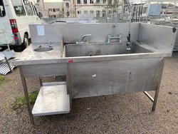 Very large deep sink with hand wash sink