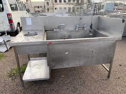 Very large deep sink with hand wash sink