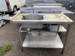 1200mm single stainless steel sink