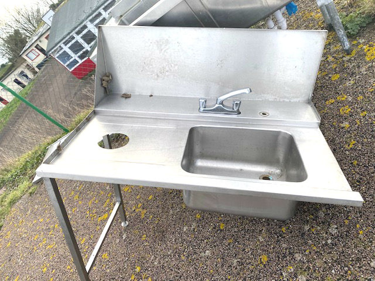 Secondhand Catering Equipment Dishwasher Tables 1.9m stainless