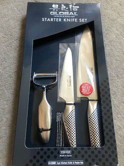Global G-23680 3 Piece Knife And Peeler