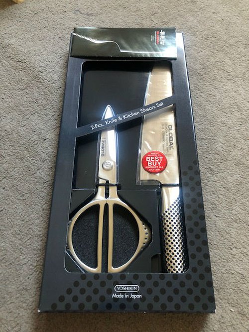 Global G-2210 Cooks knife And Shears Set