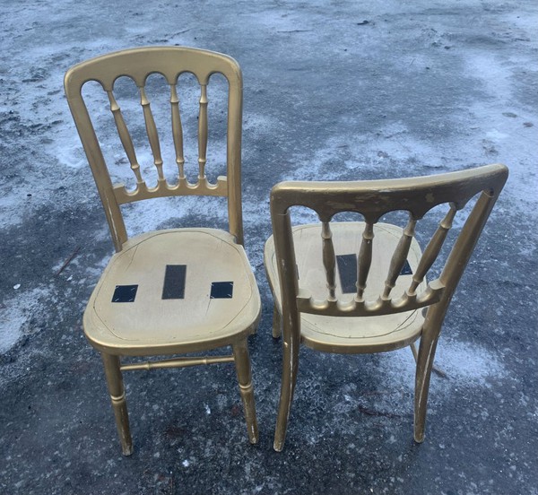 Gold Cheltenham chairs