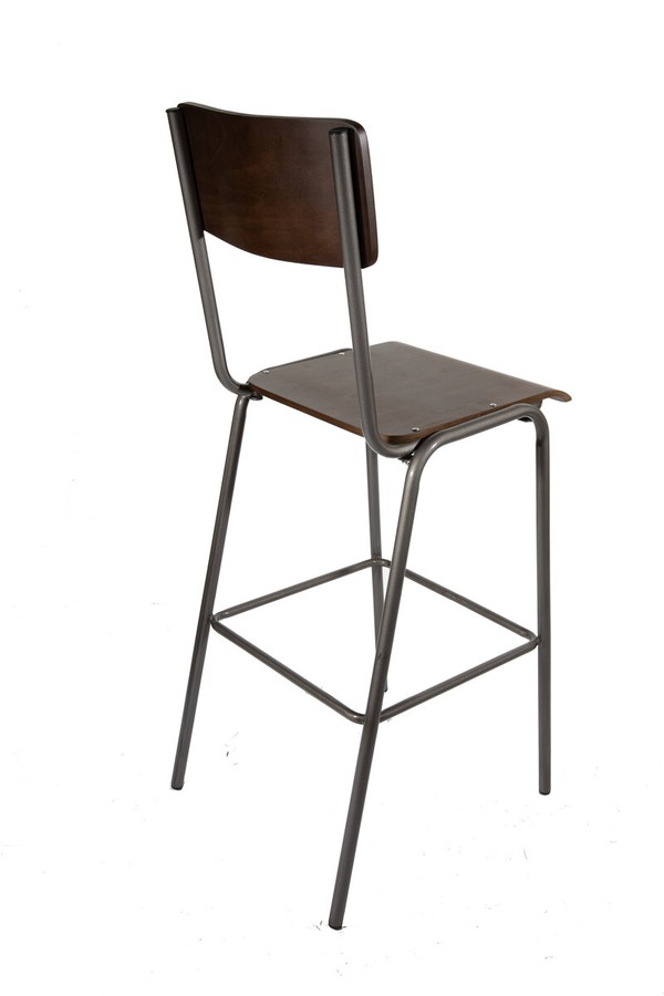 Gunmetal high bar chair