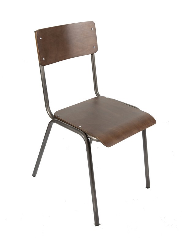 Retro chair with Gunmetal frame