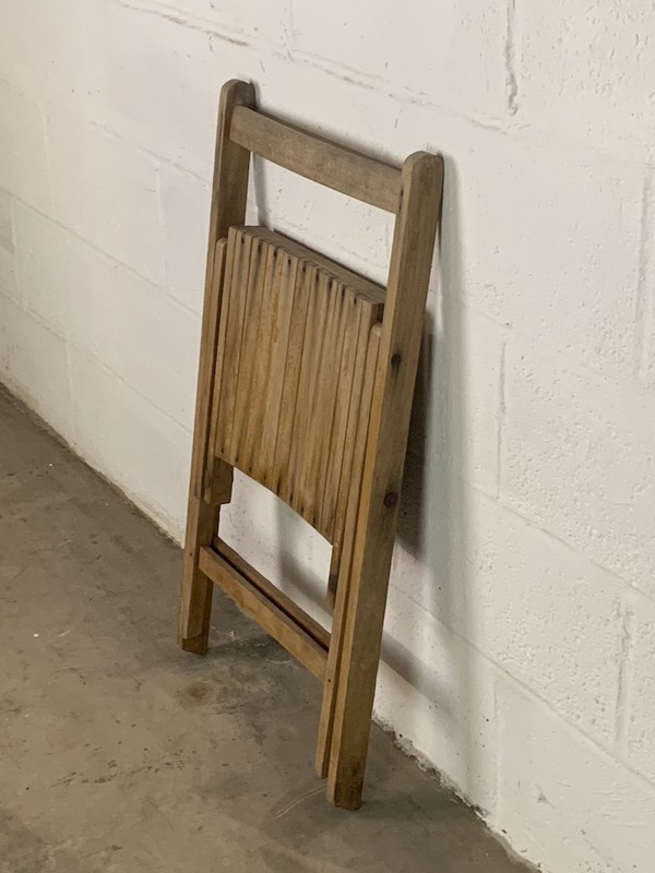 Vintage 1950's Wooden Folding Chairs for sale