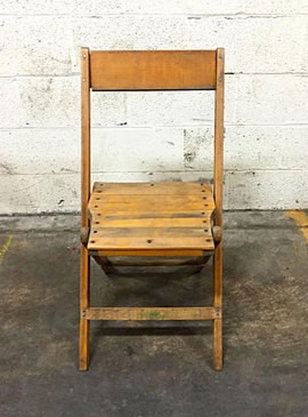 vintage wood folding chairs