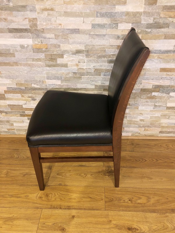 High back black dining chairs