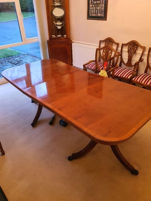 Solid Wooden Yew 7' Dining Table