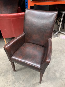 Faux leather tub chairs for sale