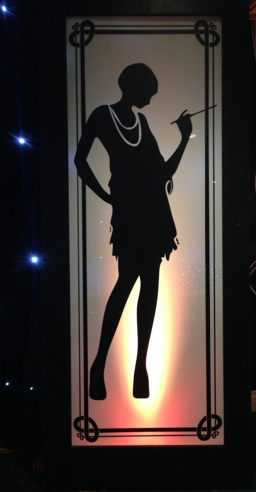 1920's Flapper Girl Silhouette Panel 1920's Flapper Girl Silhouette Panel