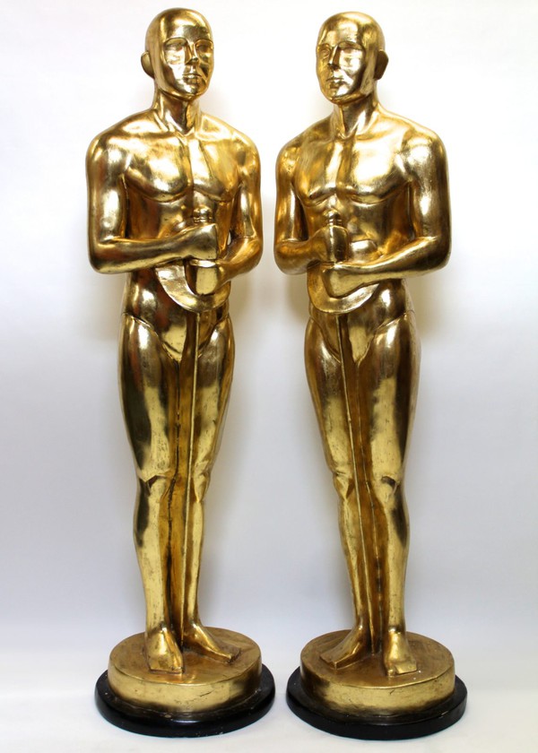 Gold Oscar 6ft High statues for sale