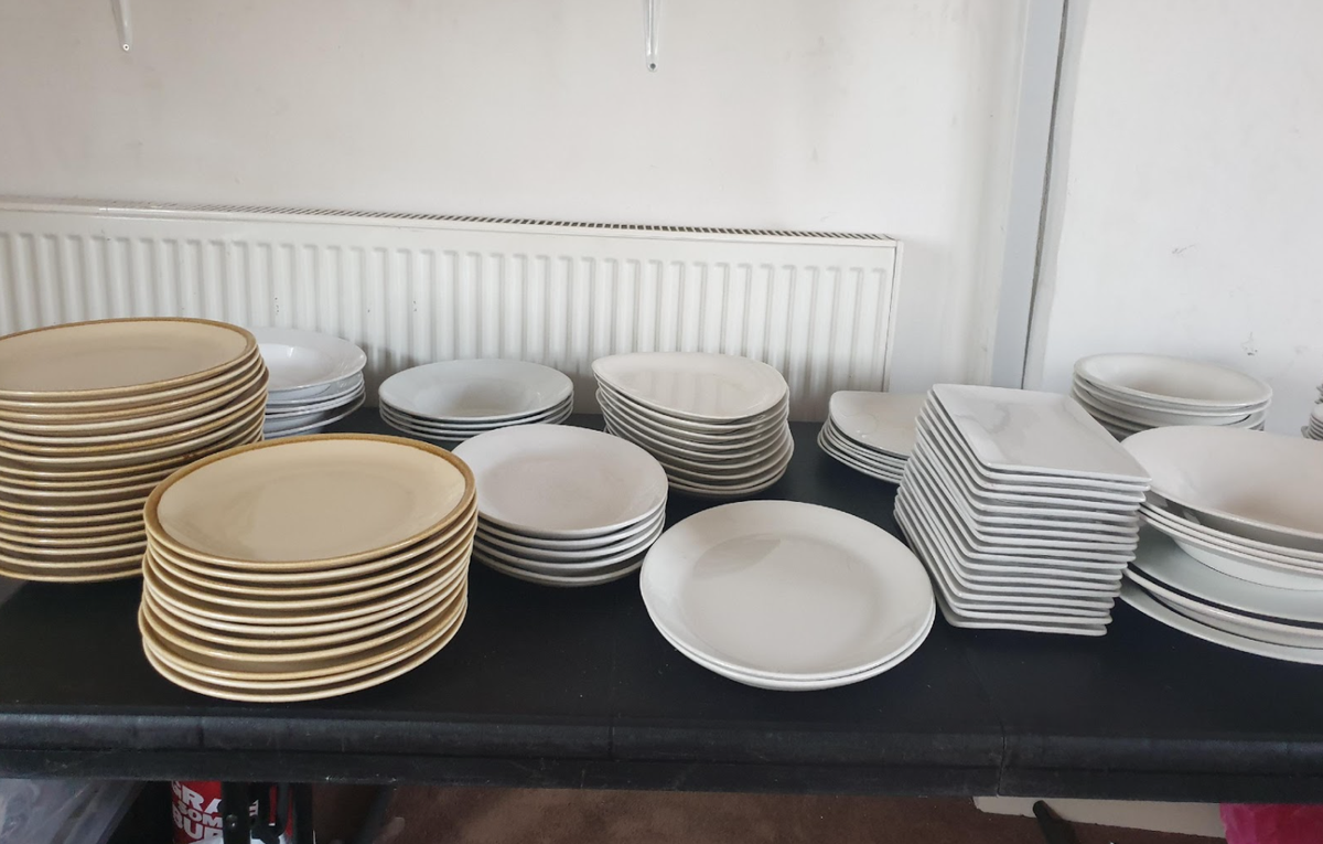 Secondhand Catering Equipment Crockery and China Plates And Salt And Pepper Shakers