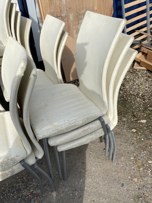 Used stacking chairs without cover
