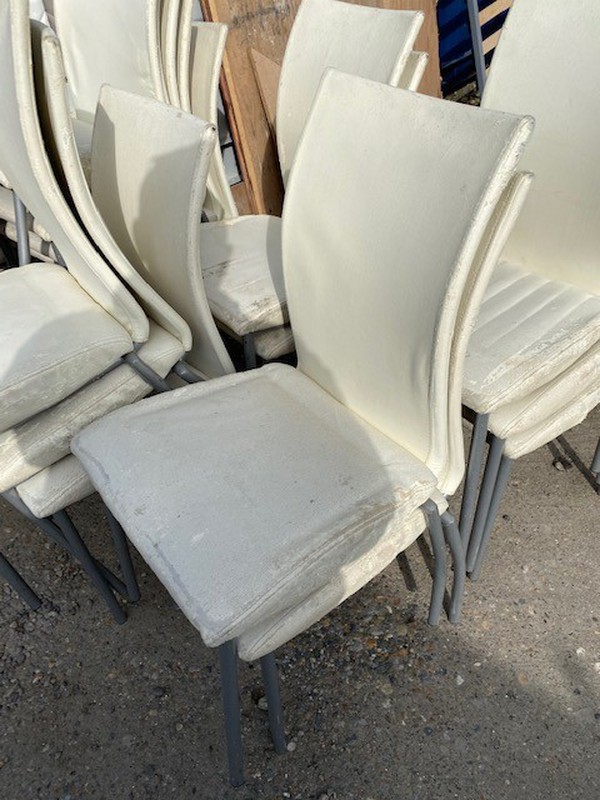 White cafe chairs