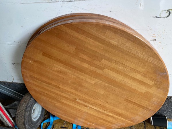 Solid wood round table top