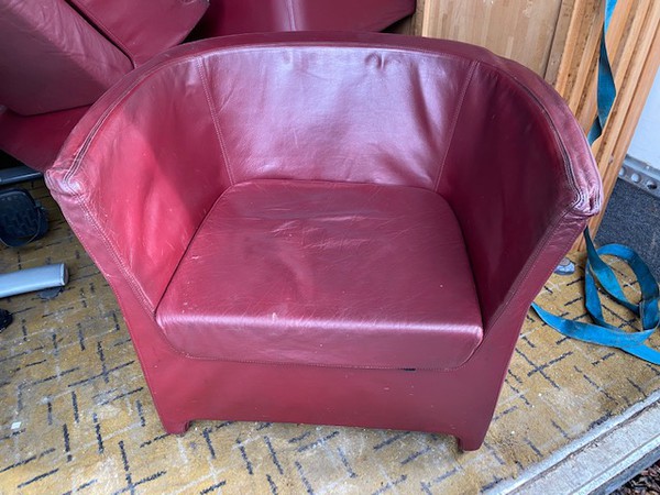 Leather tub chairs for sale