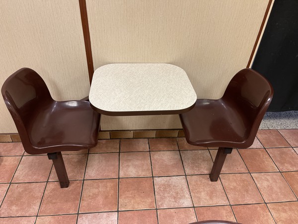 Cafe table and two chairs for sale
