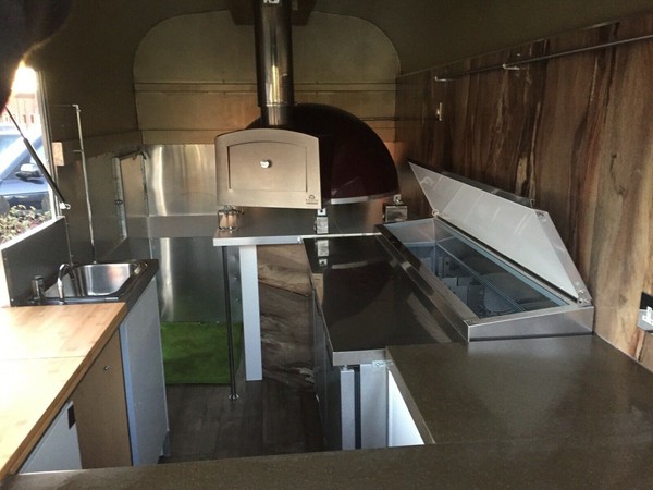 Wood fired pizza oven - catering trailer for sale