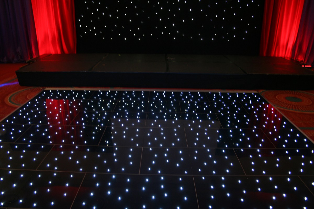 Curlew New and Used Marquees Dance Floor 16x 16 ft Black Starlit