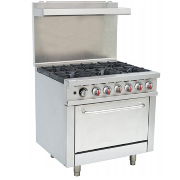 Six burner gas range cooker for sale