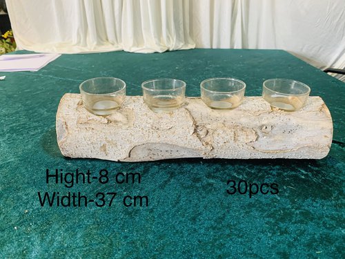 Log tealight holder Large  37x8cm  30  12 ea