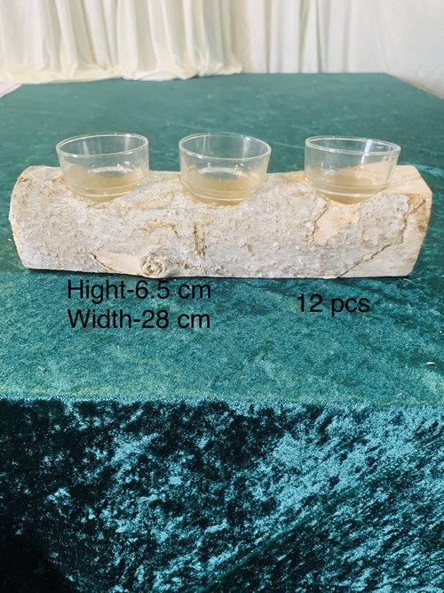 Log tealight holder