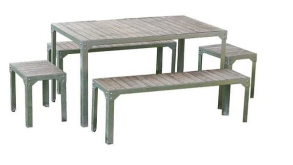 Galvanised Industrial Large Outside Tables 1400mm x 800mm