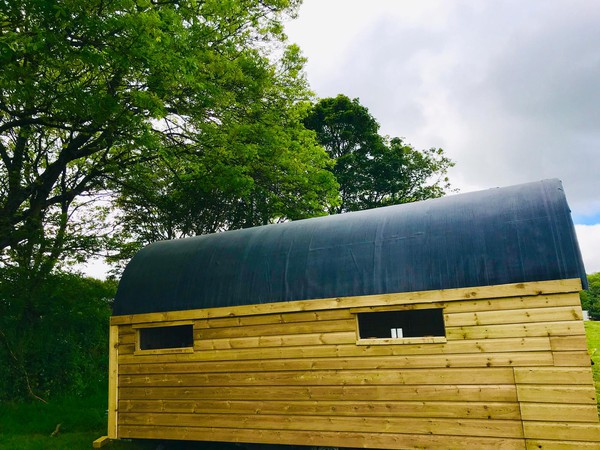 Bow topped glamping pod for sale