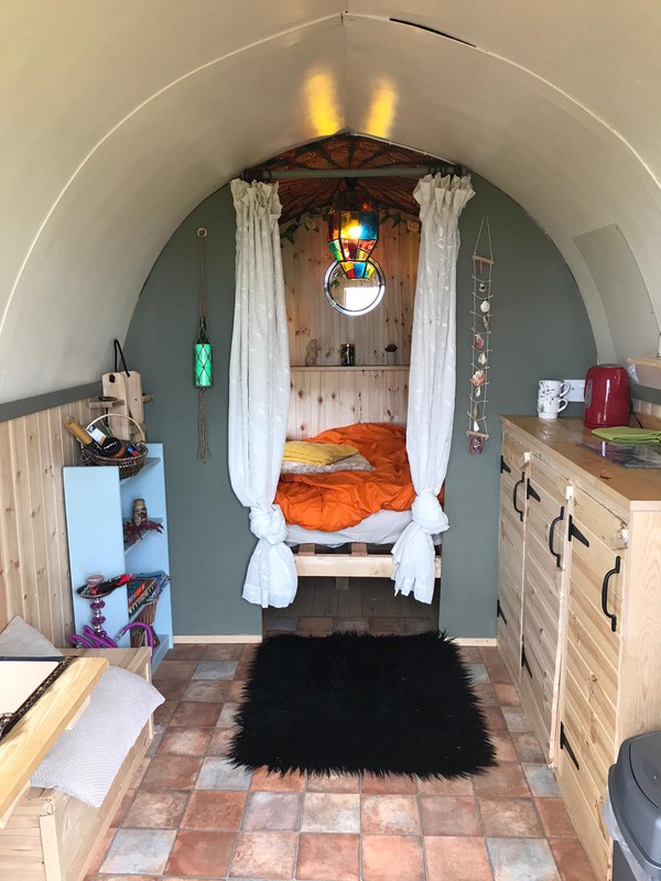 Bow topped glamping pod for sale