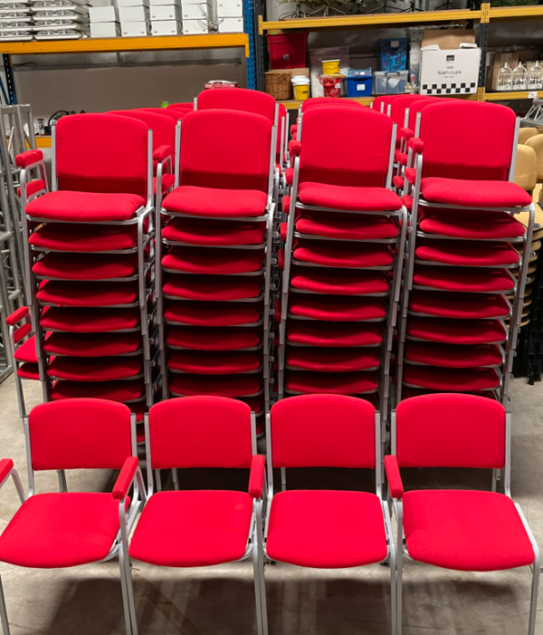 Red Interlocking chairs for sale