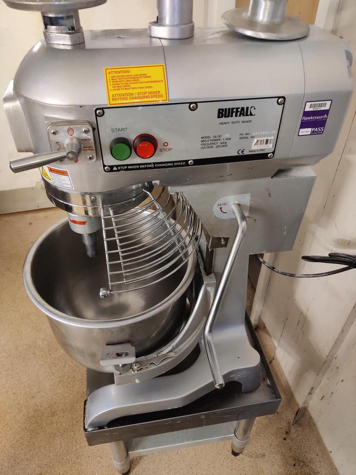 Secondhand Catering Equipment Mixers Buffalo Mixer GL191