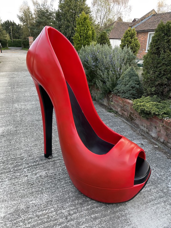 80's style Giant Red Stiletto Shoe Statue Prop 80's style Giant Red Stiletto Shoe Statue Prop