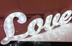 2ft ‘love’ sign plug in, light up or illuminated